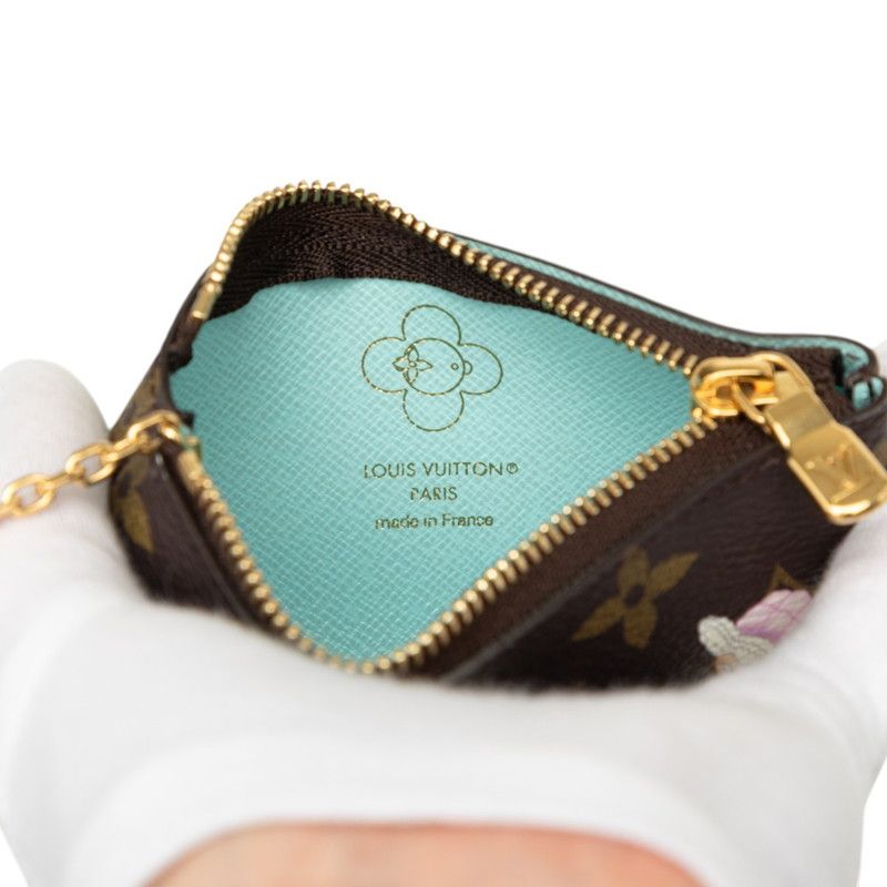 Louis Vuitton Monogram Vivienne Pochette Cles Coin Purse Key Case Azur Frost — view 6