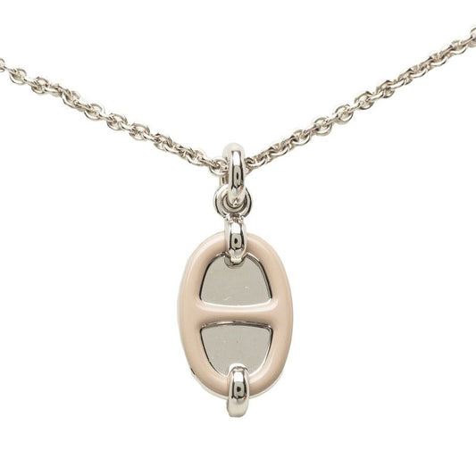 Hermes Mini Maillon PM Pendant Rogue Beige Gold Plated Necklace