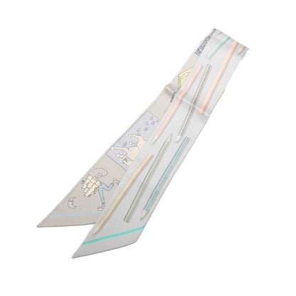 Hermes Twilly Vos Crayons Now Get Out Your Colored Pencils Scarf Gray