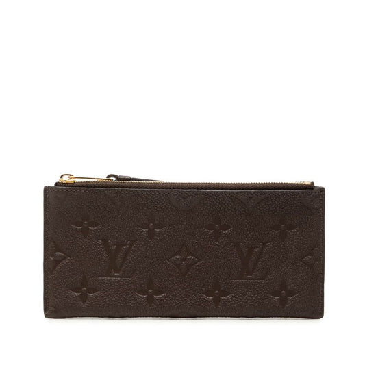 Louis Vuitton Monogram Empreinte Portefeuille Curies Coin Purse Pouch Brown
