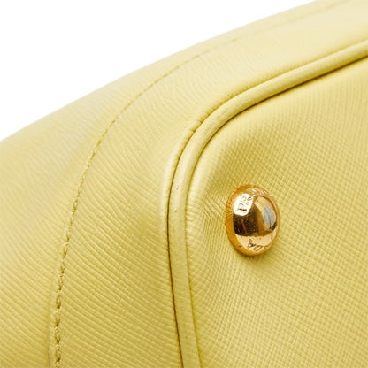 Prada Saffiano Promenade Handbag Handle Yellow Leather — view 7