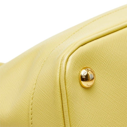 Prada Saffiano Promenade Handbag Handle Yellow Leather — view 5