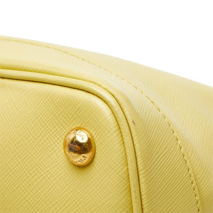 Prada Saffiano Promenade Handbag Handle Yellow Leather — view 4