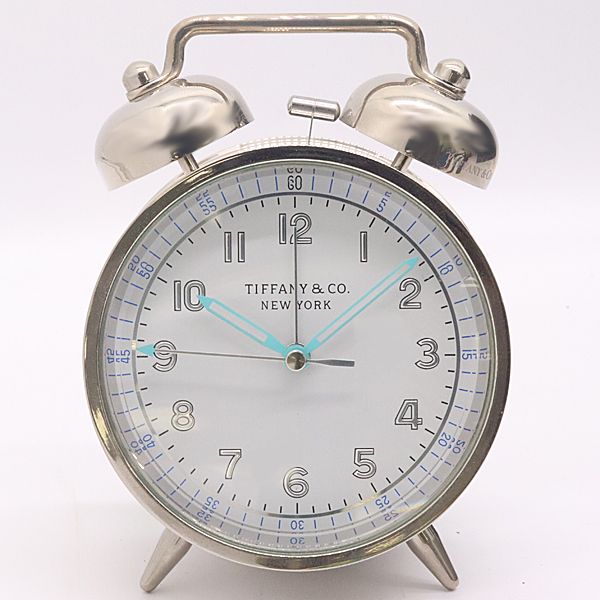 Tiffany & Co Twin Bell Table Clock White Dial Watch