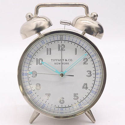 Tiffany & Co Twin Bell Table Clock White Dial Watch