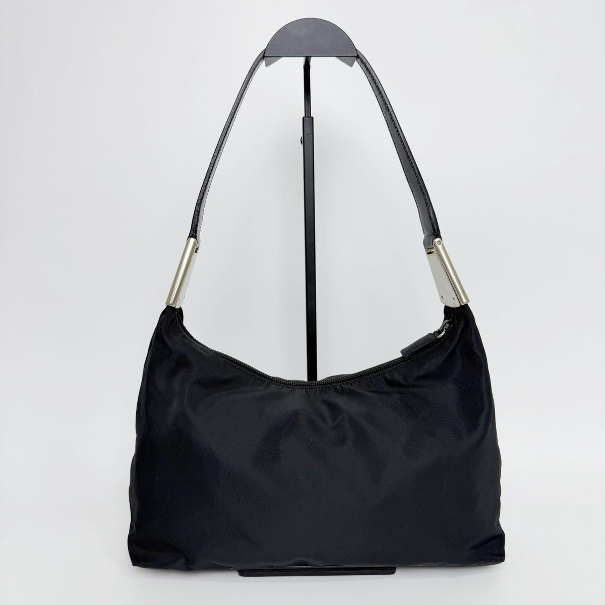 Prada Tessuto Nylon Shoulder Bag Black Vintage — view 3
