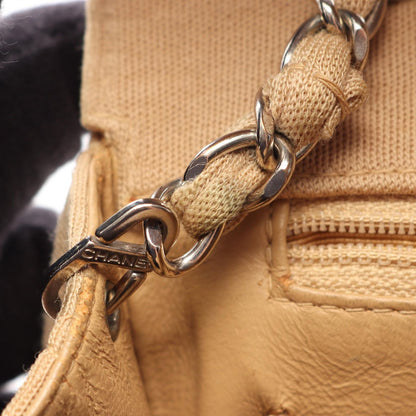 Chanel Shoulder Bag Quilted Single Flap Beige Chain — view 6