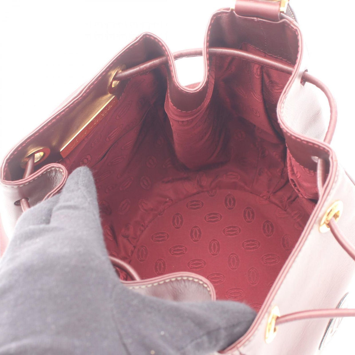 Cartier Bordeaux Must Line Drawstring Bag — view 3