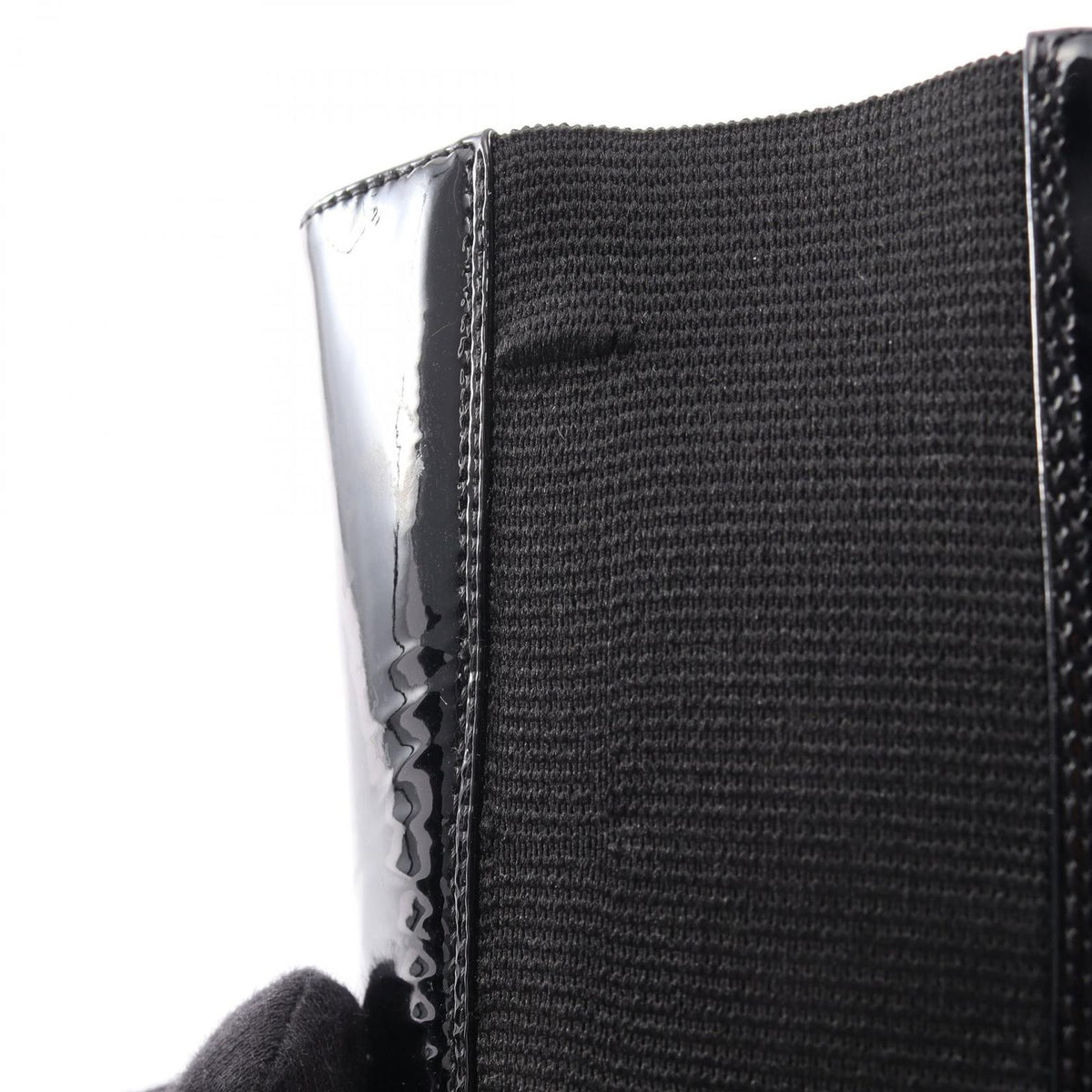 Chanel Boots CC Logo Black Patent Leather — view 8