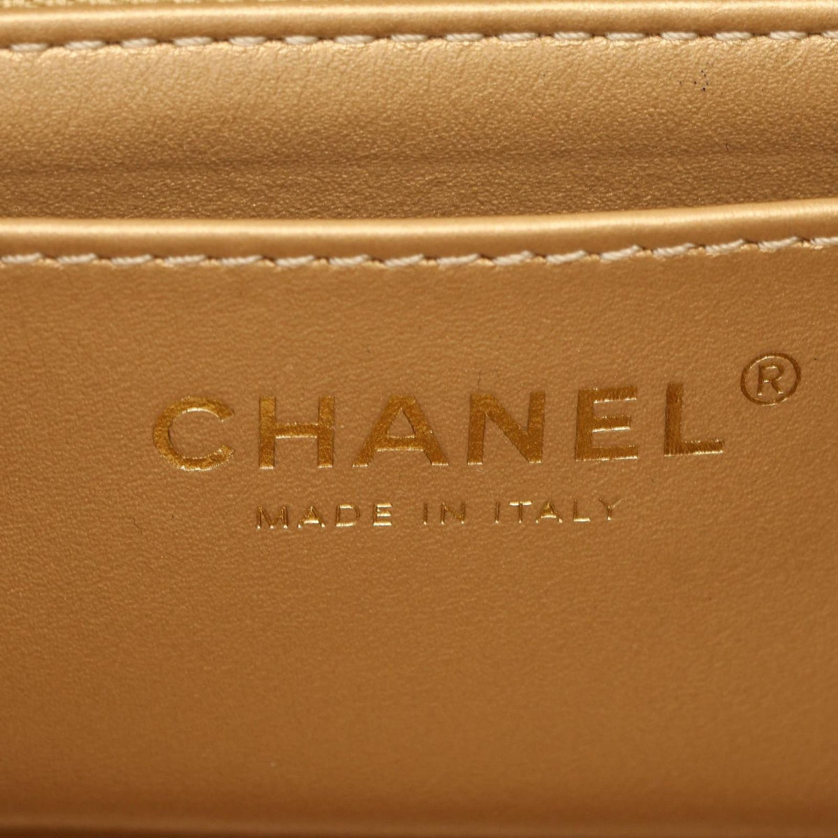 Chanel Shoulder Bag Quilted Mini Flap White Lambskin Small Chain — view 4