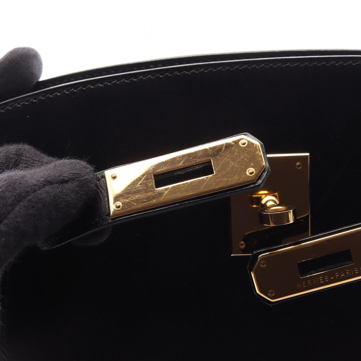 Hermes Shoulder Bag Kelly Sports MM Black Calfskin — view 6
