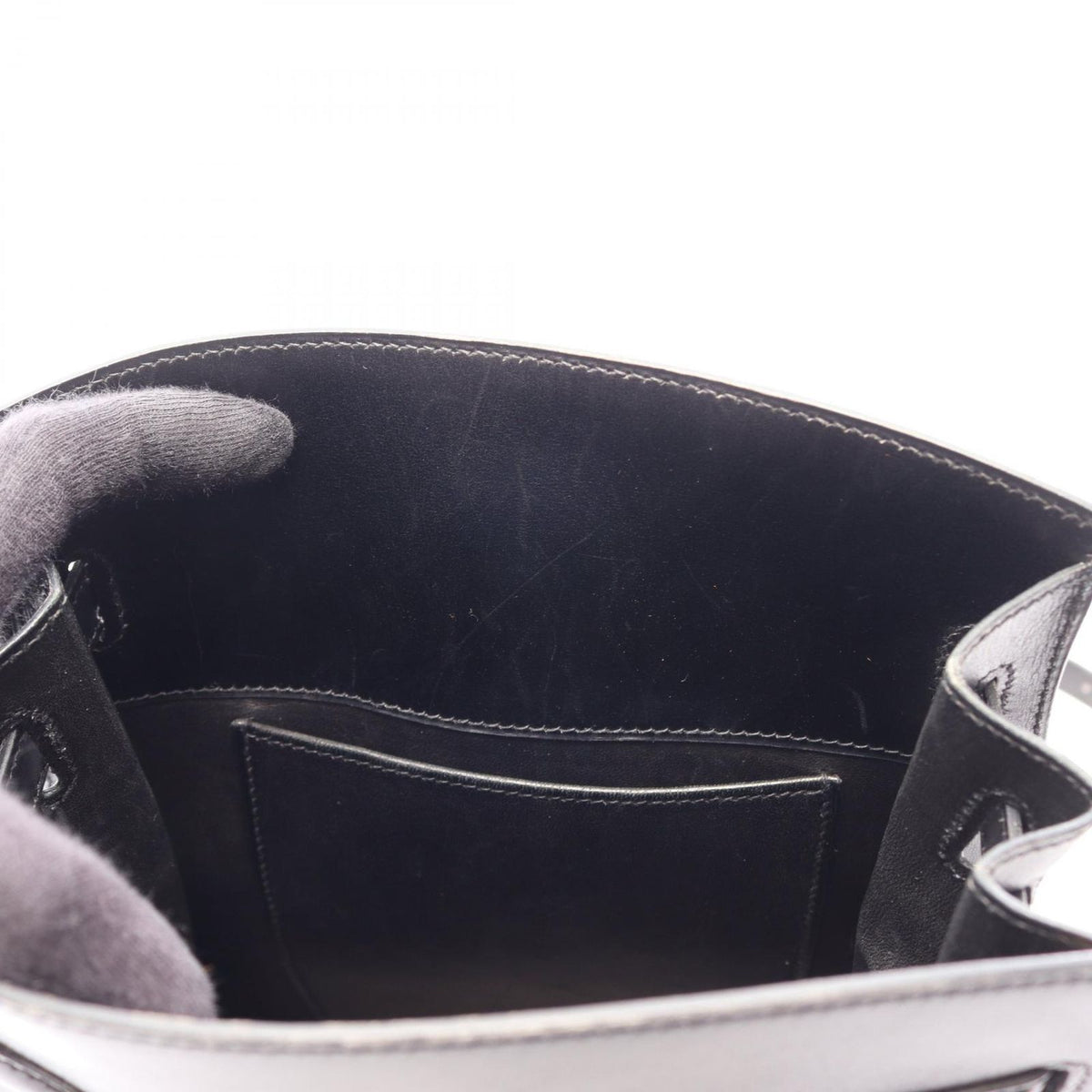 Hermes Shoulder Bag Kelly Sports MM Black Calfskin — view 8