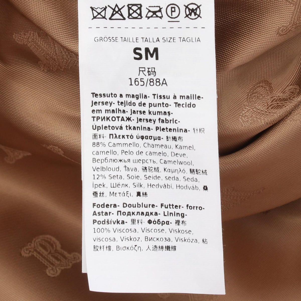 Max Mara Poncho Newterzo Teddy Bear Icon Fleece Cape Coat Brown Silk Jacket — view 4