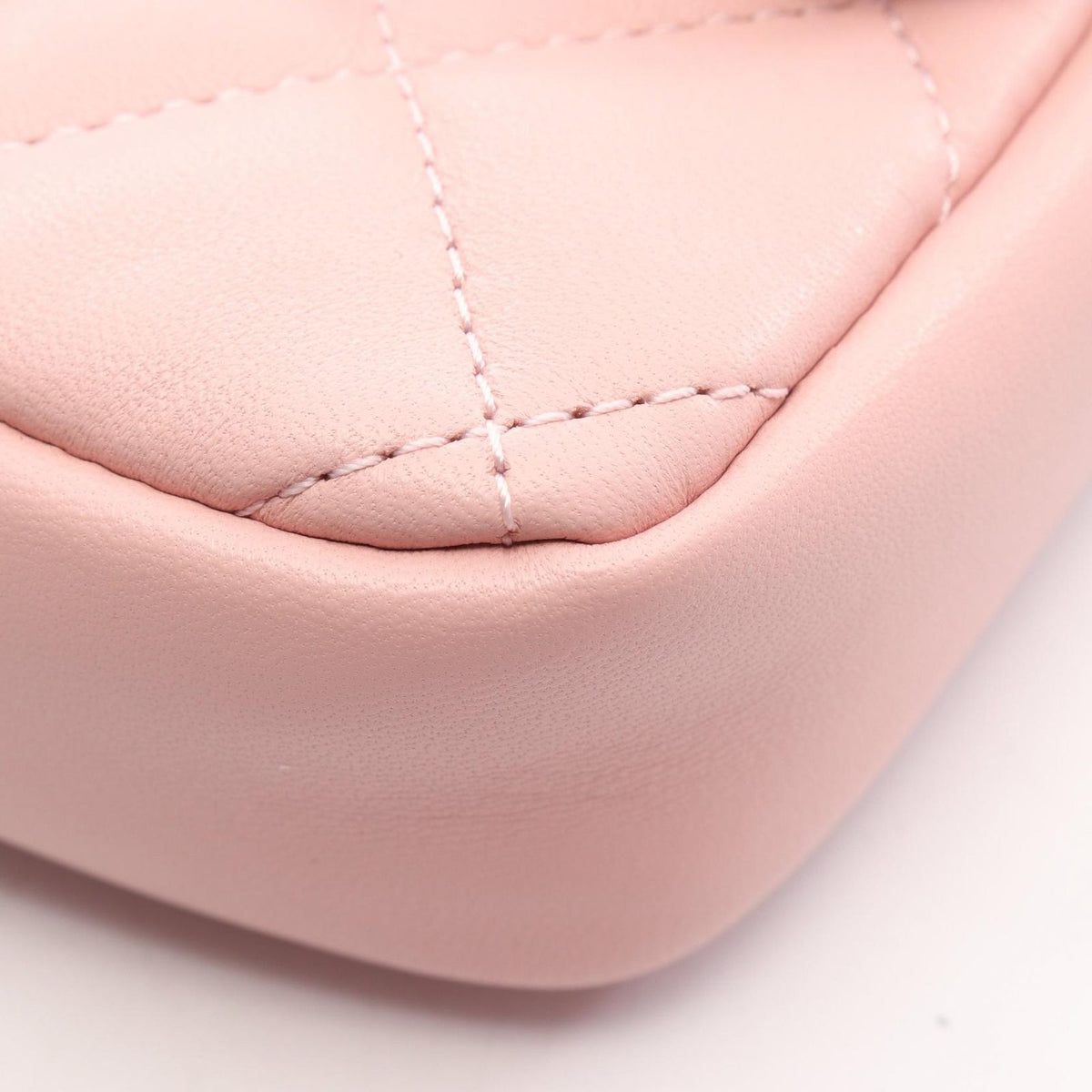 Chanel Shoulder Bag Mini Quilted Light Pink Lambskin Small Flap Chain — view 6