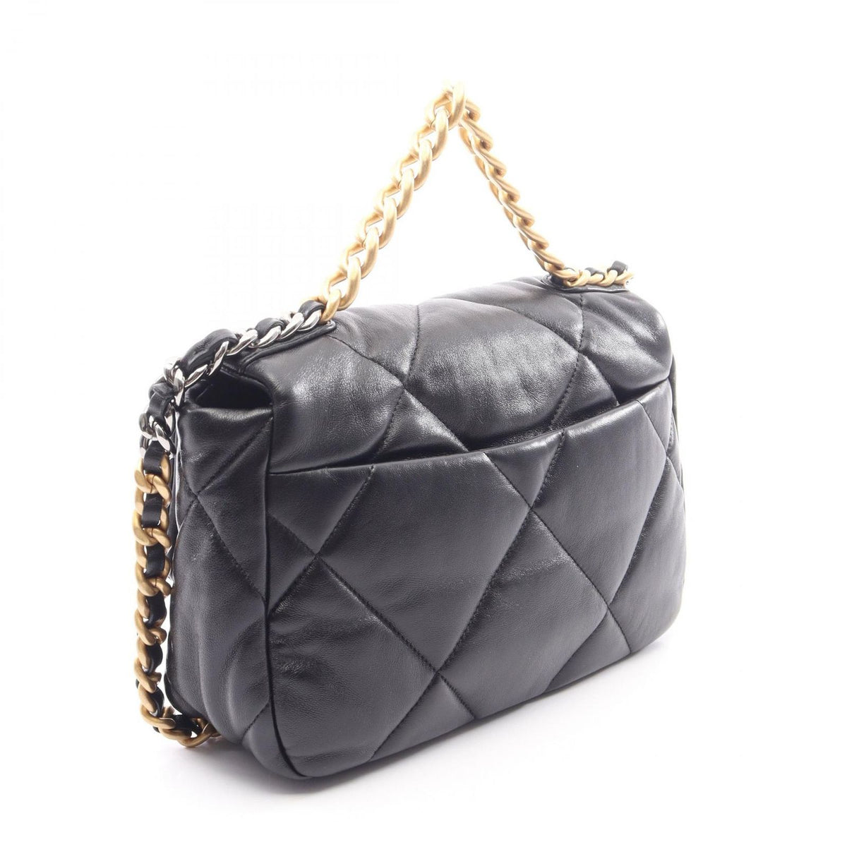 Chanel Shoulder Bag 19 Dixneuf Quilted 2-Way Black Lambskin Chanel 19 Chain — view 2