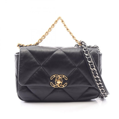 Chanel Shoulder Bag 19 Dixneuf Quilted 2-Way Black Lambskin Chanel 19 Chain