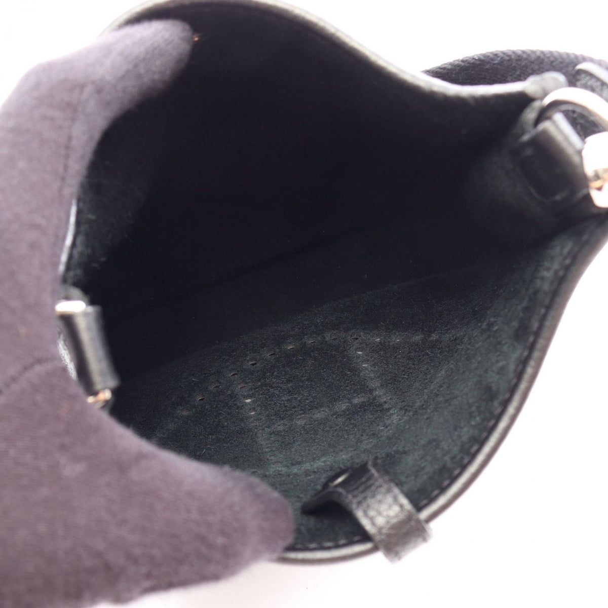 Hermes Shoulder Bag Evelyne Amazon TPM Black Leather — view 3