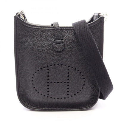 Hermes Shoulder Bag Evelyne Amazon TPM Black Leather