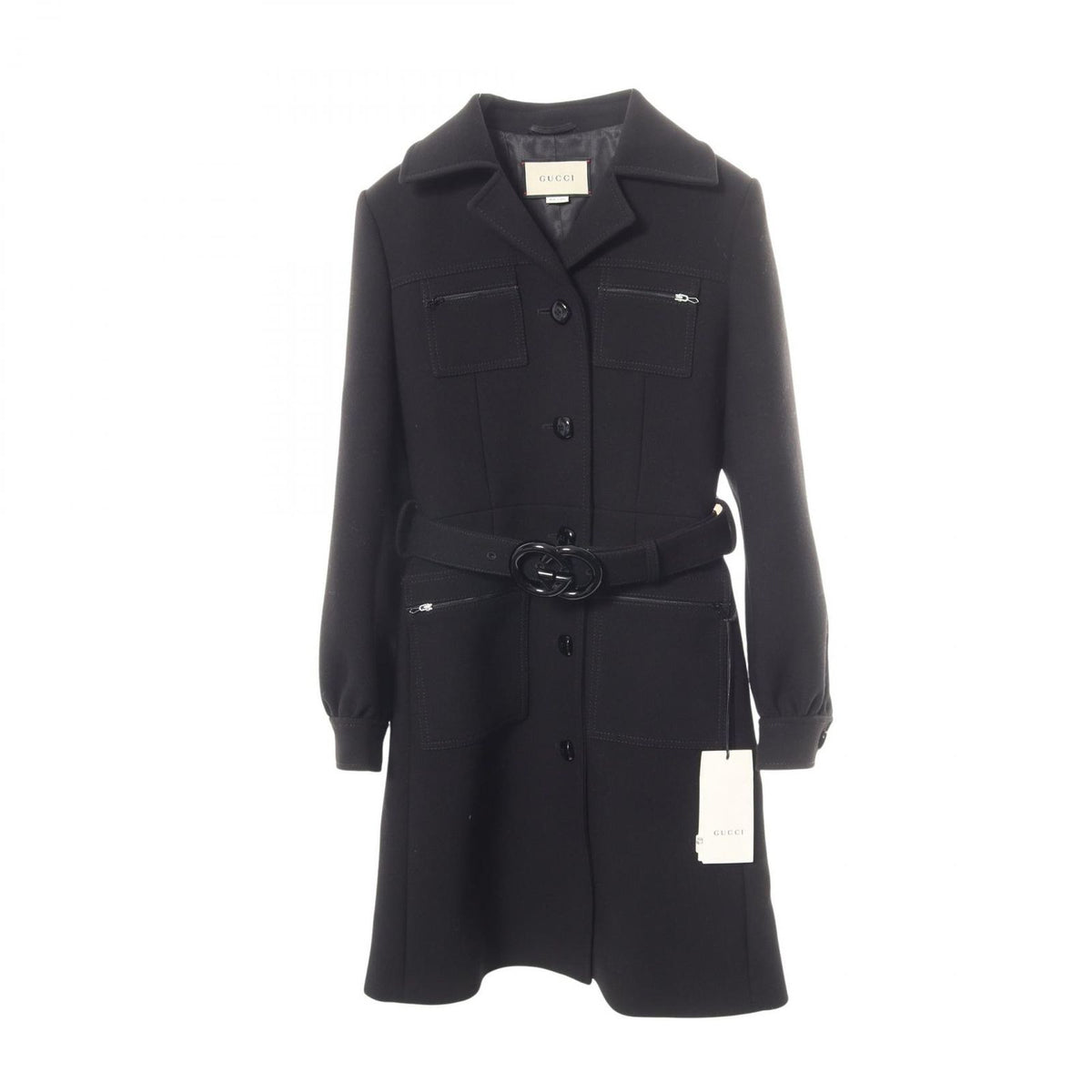 Gucci Wool Coat Black