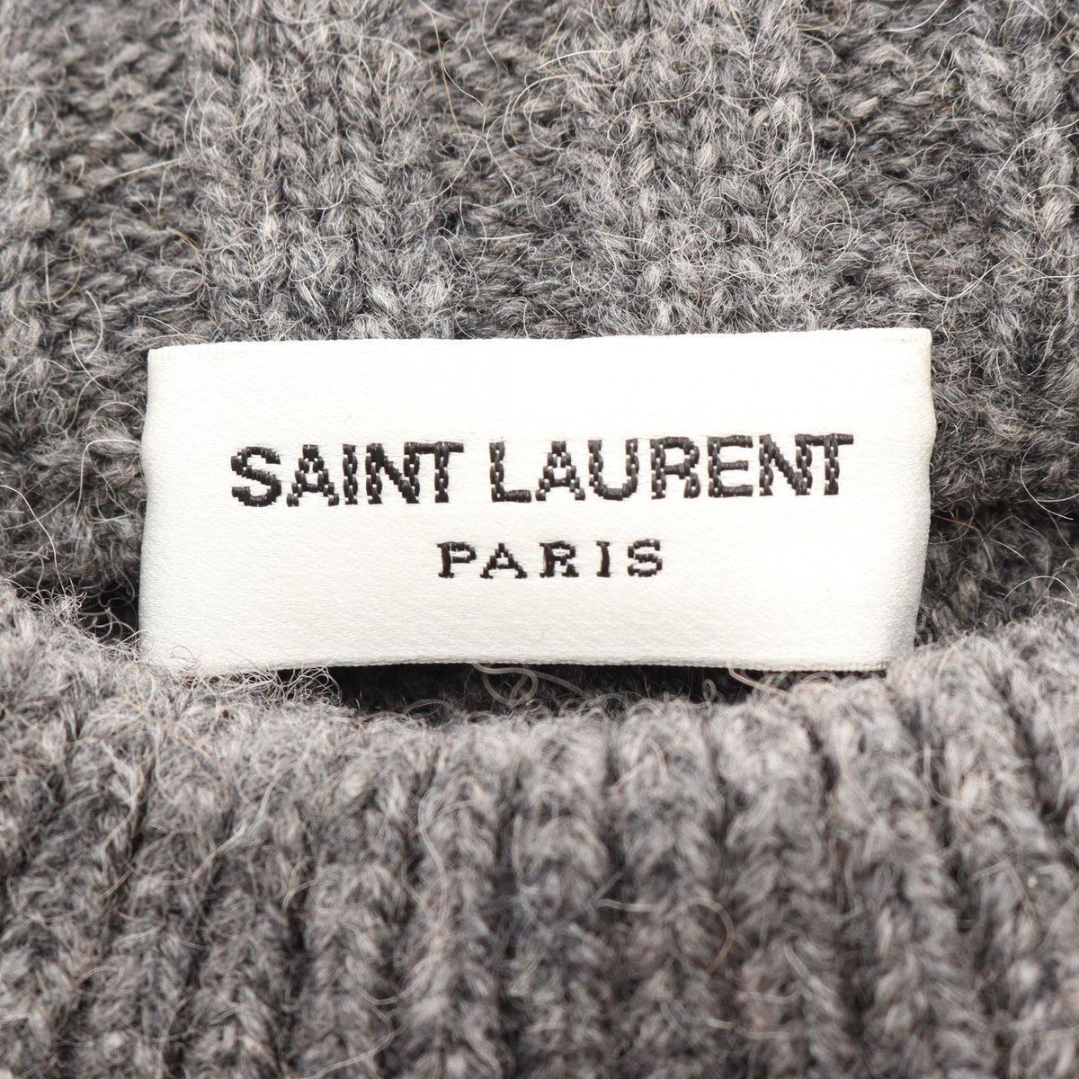 Saint Laurent Paris Knit Mock Neck Long Sleeve Sweater — view 3