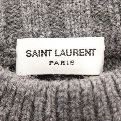 Saint Laurent Paris Knit Mock Neck Long Sleeve Sweater — view 3