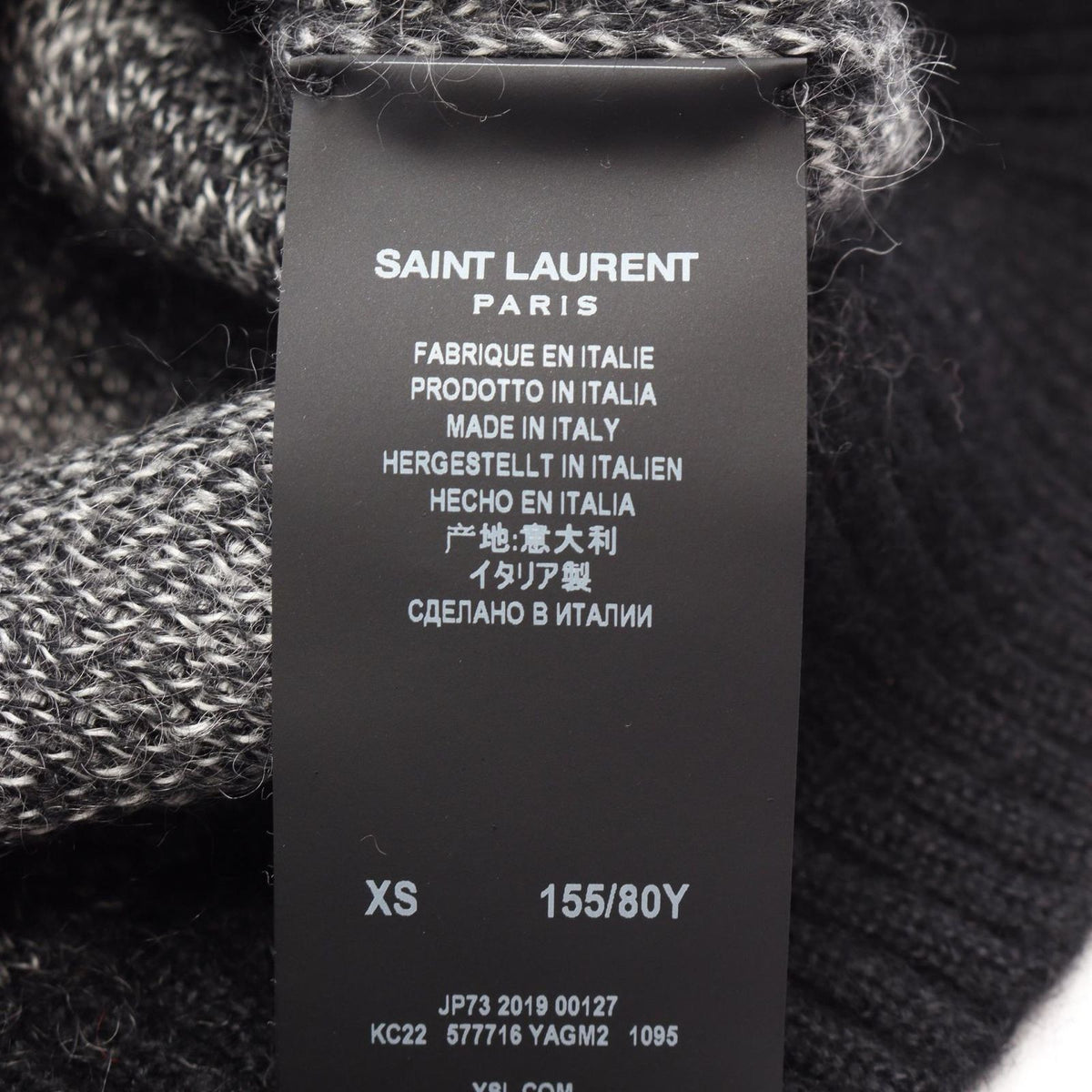 Saint Laurent Paris Knit Star Pattern Sweater — view 4