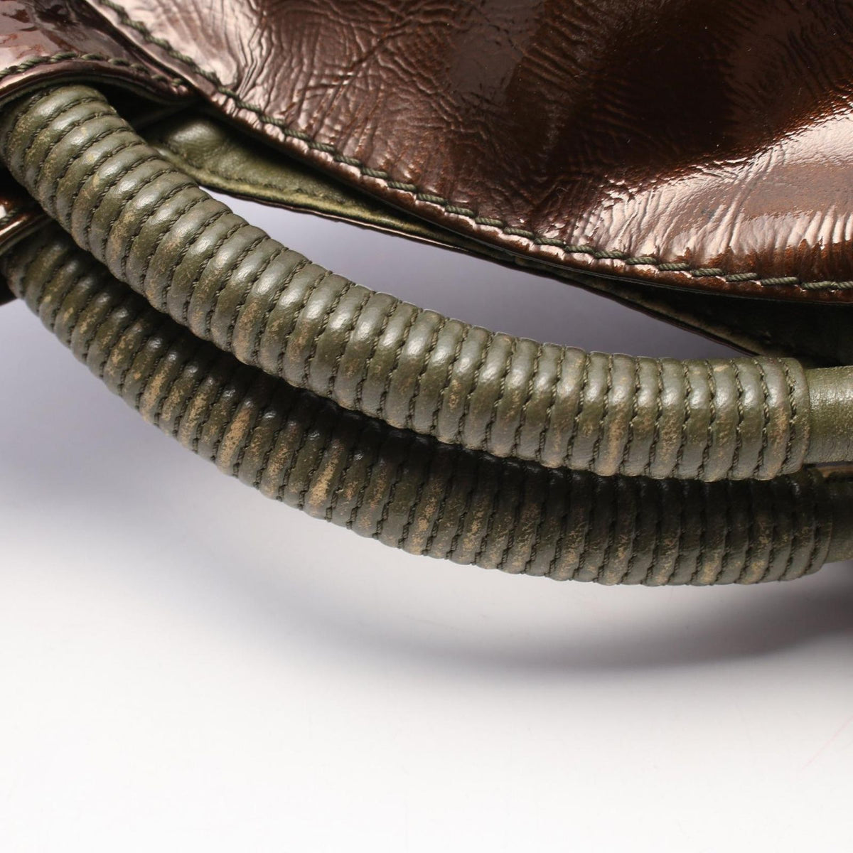 Loewe Handbag Nappa Aire Dark Brown Khaki Leather — view 5