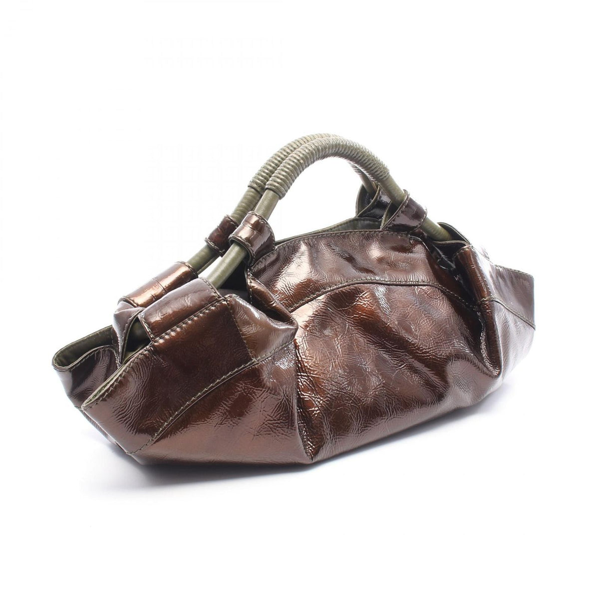 Loewe Handbag Nappa Aire Dark Brown Khaki Leather — view 2