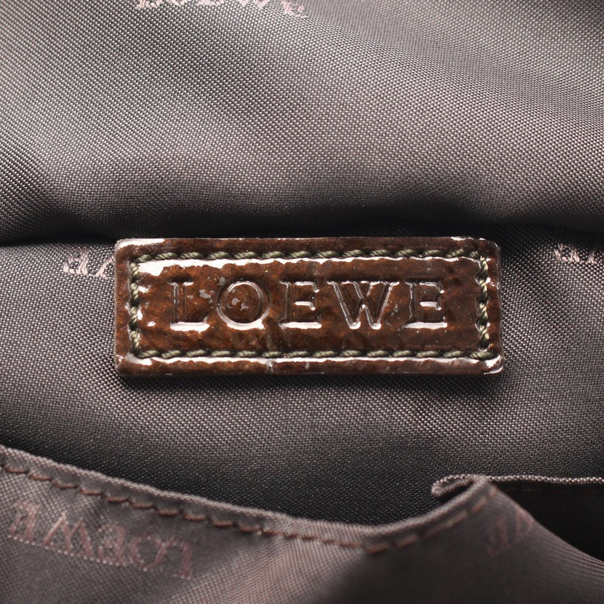 Loewe Handbag Nappa Aire Dark Brown Khaki Leather — view 4
