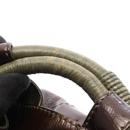 Loewe Handbag Nappa Aire Dark Brown Khaki Leather — view 6