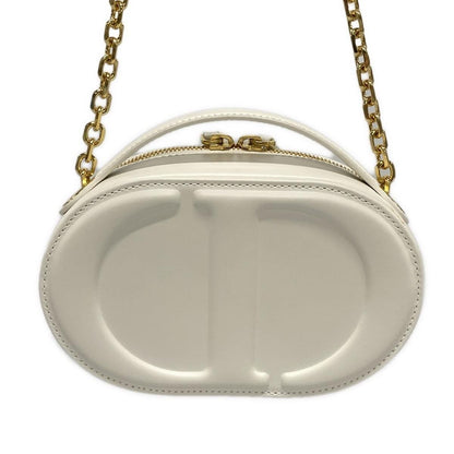 Dior Shoulder Bag CD Signature Oval White Leather — view 3