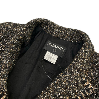 Chanel Jacket M Black Beige Multi CC Logo Long Sleeve — view 8