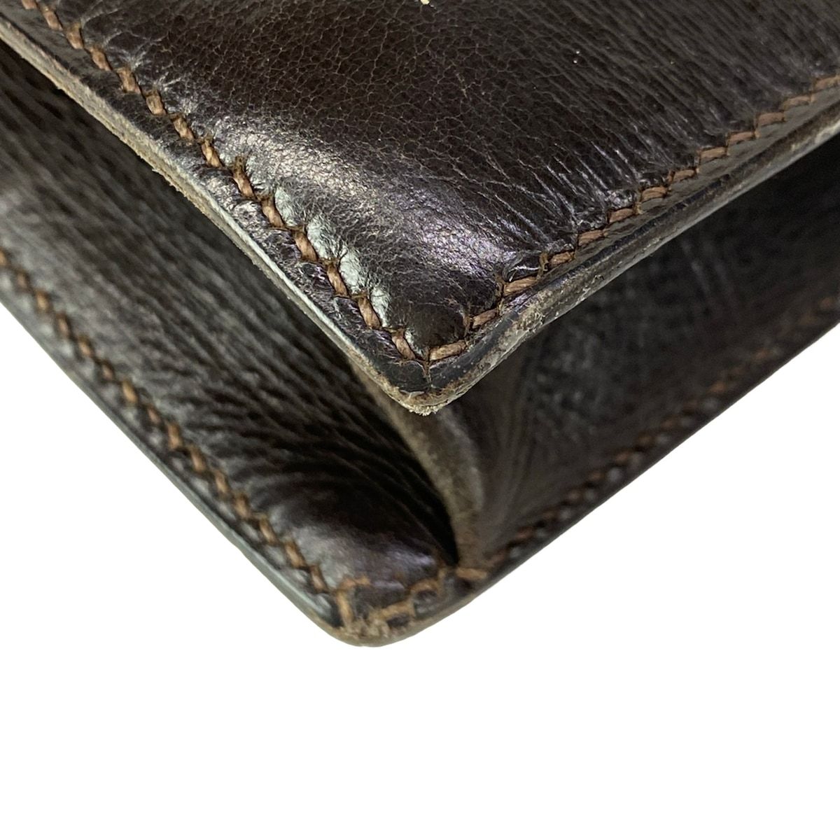 Hermes Shoulder Bag Liddy Dark Brown Gold — view 8