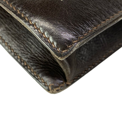 Hermes Shoulder Bag Liddy Dark Brown Gold — view 8