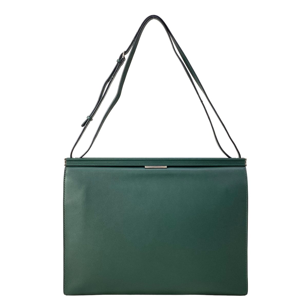Hermes Shoulder Bag Clic Green Silver