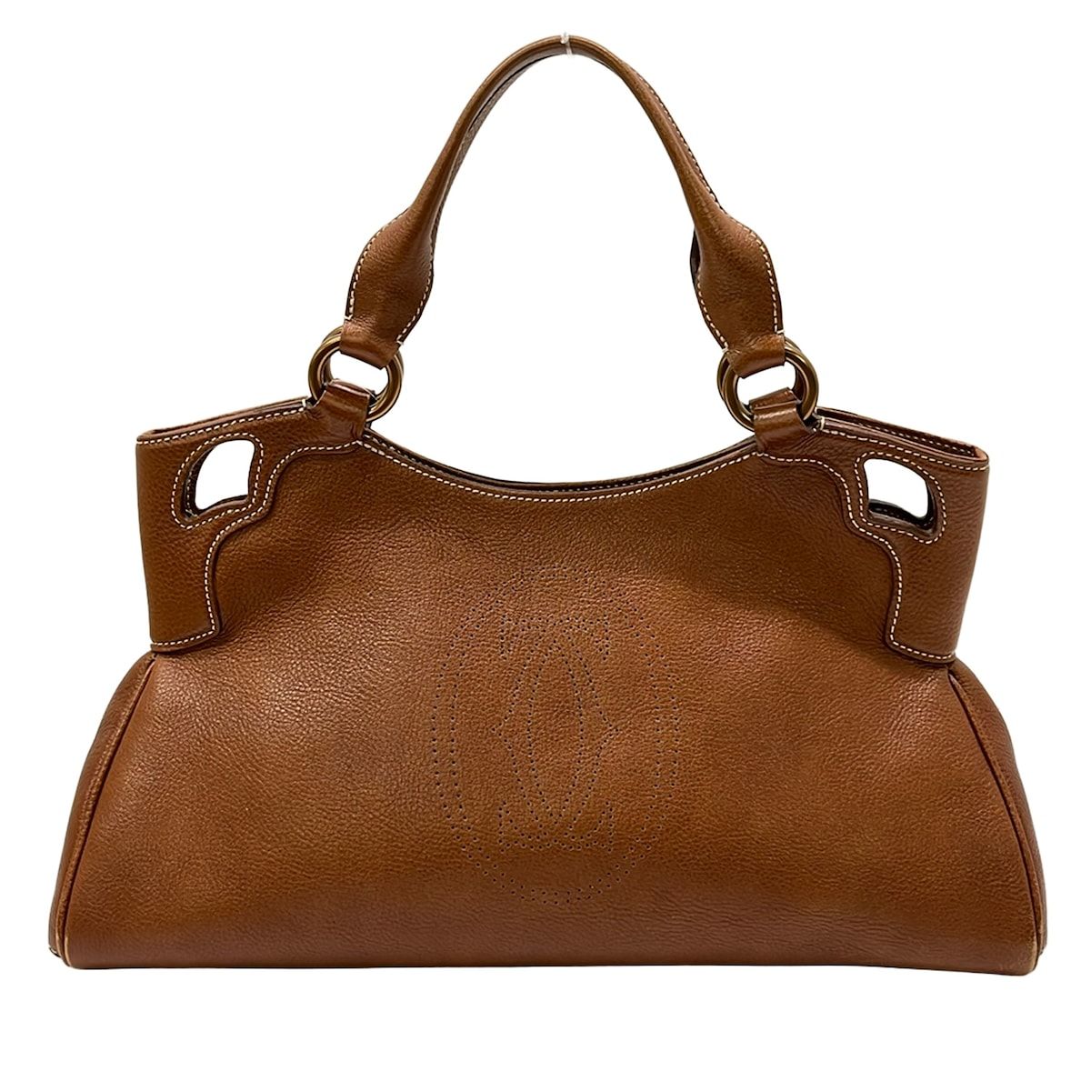Cartier Handbag Marcello Brown Leather