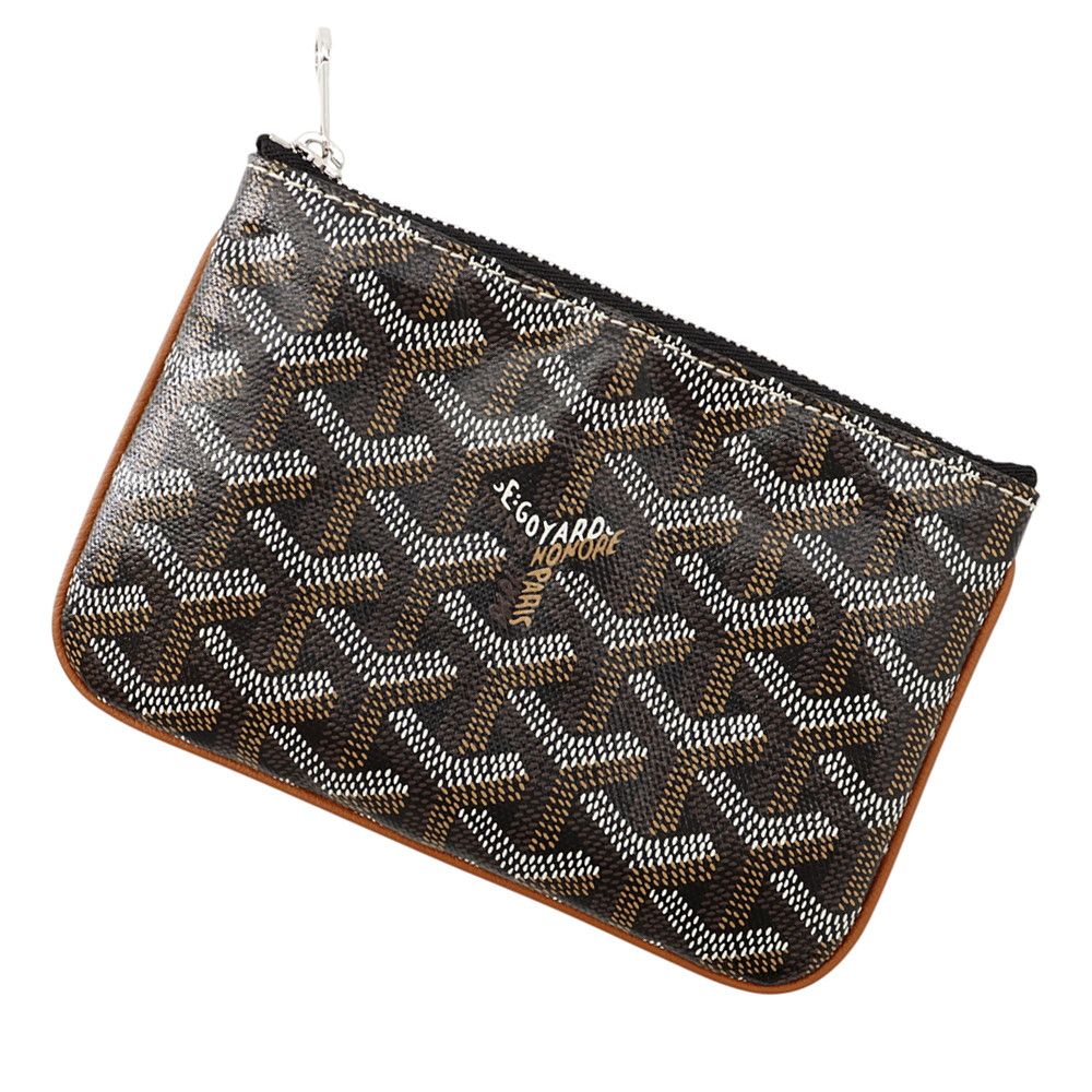 Goyard Pouch Senat Mini Leather Case Black