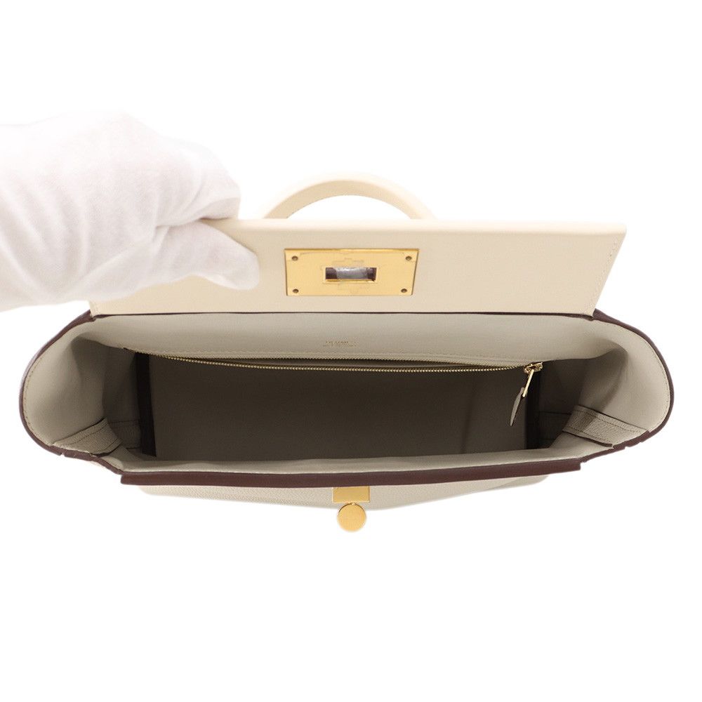 Hermes 24/24 29 Sac Vanquatre Verso Pearl Gray Nata Gold Togo Swift 2-Way — view 6
