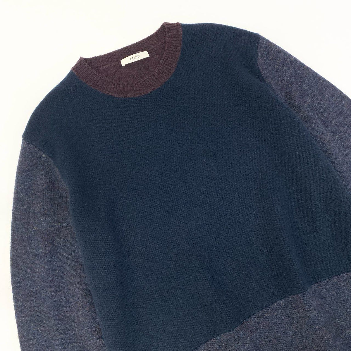 Celine Switchable Knit Dress Knee-Length Wool Cashmere Blend Long Sleeve — view 4