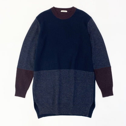 Celine Switchable Knit Dress Knee-Length Wool Cashmere Blend Long Sleeve — view 2