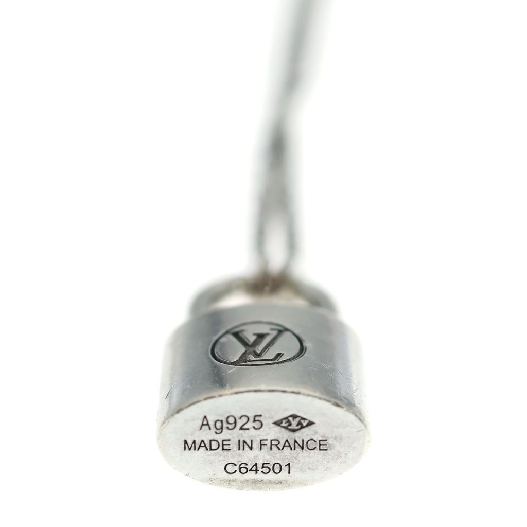 Louis Vuitton Lock It Neck Lace Necklace Padlock Motif Silver — view 5
