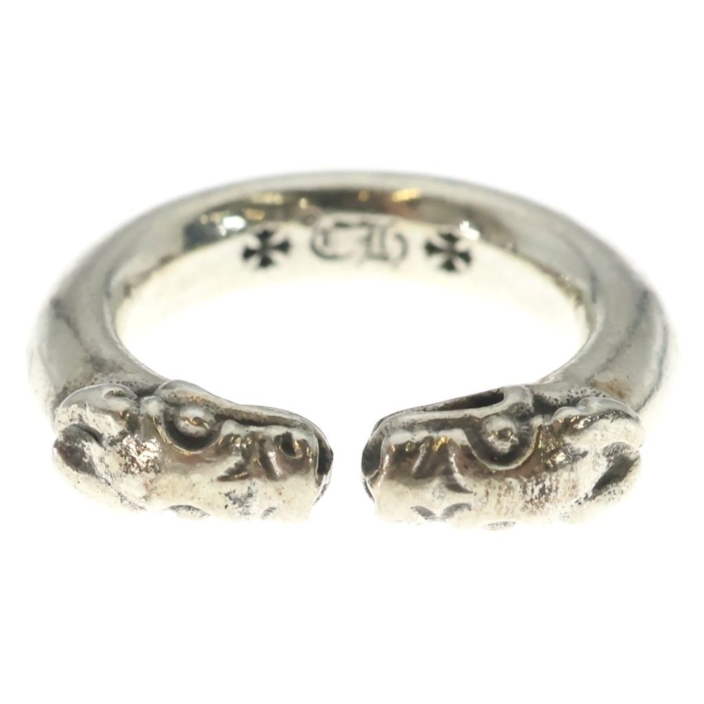 Chrome Hearts Double Dog Ring Silver