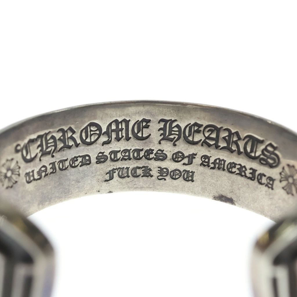 Chrome Hearts Scroll Label Cuff Bracelet CH Silver — view 5