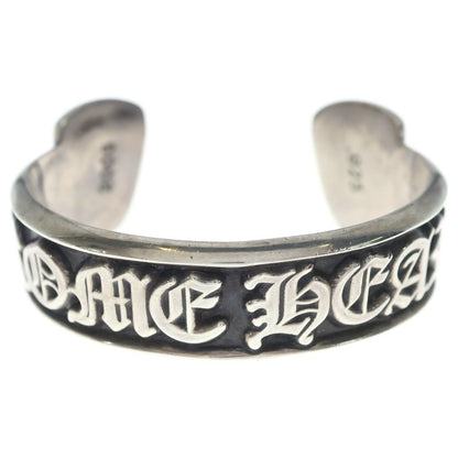 Chrome Hearts Scroll Label Cuff Bracelet CH Silver