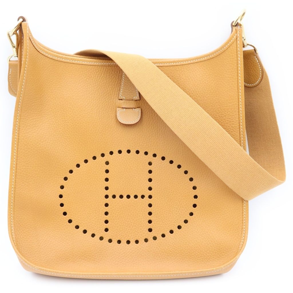 Hermes Evelyne Shoulder Bag Evercolor Gold