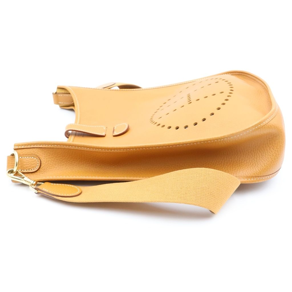 Hermes Evelyne Shoulder Bag Evercolor Gold — view 3