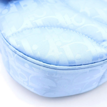Dior x Edl Mirage Quilted Saddle Bag Light Blue Nylon — view 5