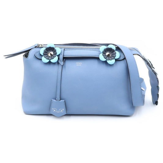 Fendi by the Way Medium Leather 2-Way Bag Silver Blue