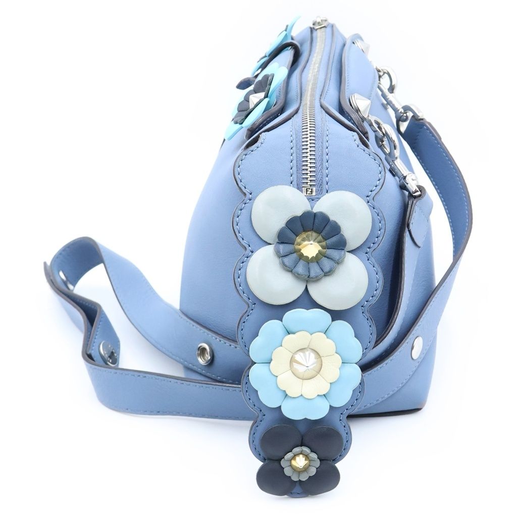 Fendi by the Way Medium Leather 2-Way Bag Silver Blue — view 3