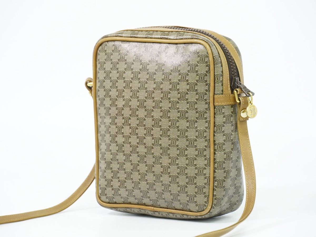 Celine Macadam Shoulder Bag Pochette Brown — view 2